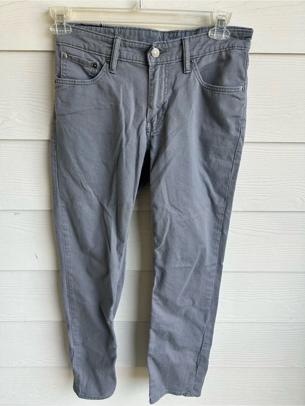 Levi's Men's Slim Jeans in Gray with Red Tab 30x30
